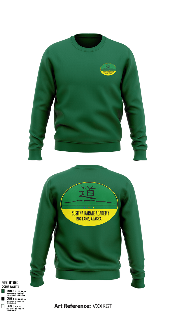 Crew Neck Sweatshirt, Susitna Karate AcademySusitna Karate Academy, , Teamtime, Team time, sublimation, custom sports apparel, team uniforms, spirit wear, spiritwear, sports uniforms, custom shirts, team store, custom team store, fundraiser sports, apparel fundraiser