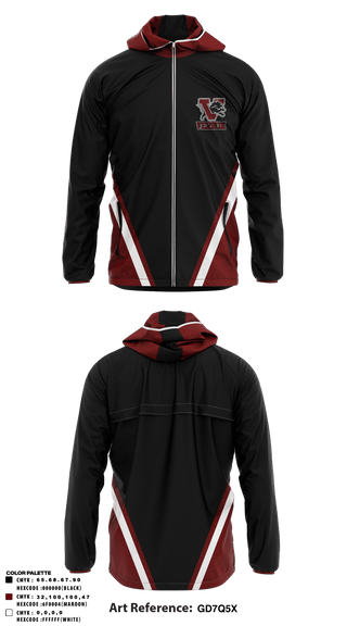 Windbreaker, Vernon Middle School, Spirit Store, Teamtime, Team time, sublimation, custom sports apparel, team uniforms, spirit wear, spiritwear, sports uniforms, custom shirts, team store, custom team store, fundraiser sports, apparel fundraiser