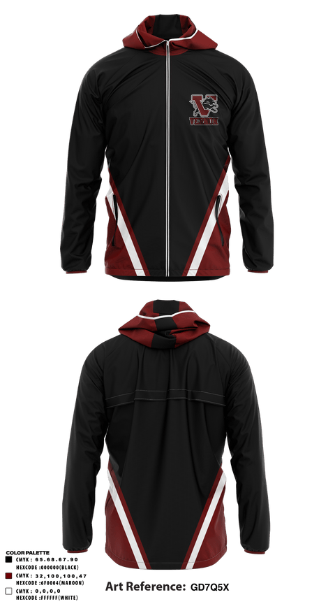 Windbreaker, Vernon Middle School, Spirit Store, Teamtime, Team time, sublimation, custom sports apparel, team uniforms, spirit wear, spiritwear, sports uniforms, custom shirts, team store, custom team store, fundraiser sports, apparel fundraiser
