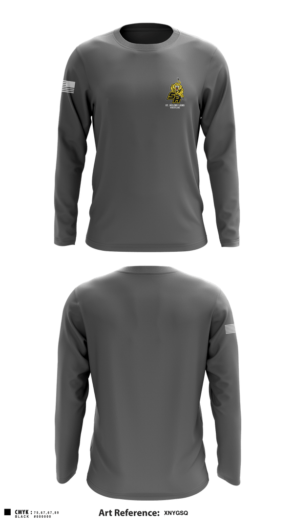 Long Sleeve Rash Guard Shirt, St Helens High School Wrestling, Wrestling, Teamtime, Team time, sublimation, custom sports apparel, team uniforms, spirit wear, spiritwear, sports uniforms, custom shirts, team store, custom team store, fundraiser sports, apparel fundraiser