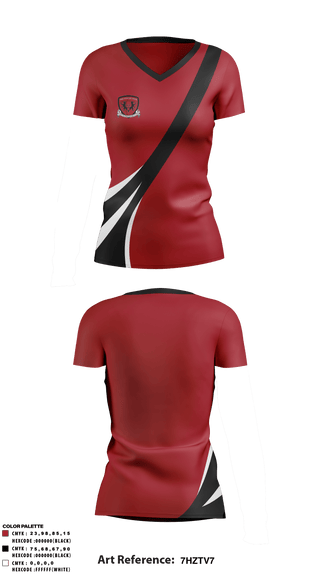 Women's Short Sleeve Vneck Shirt, Crossover Preparatory Academy, Spirit Store, Teamtime, Team time, sublimation, custom sports apparel, team uniforms, spirit wear, spiritwear, sports uniforms, custom shirts, team store, custom team store, fundraiser sports, apparel fundraiser