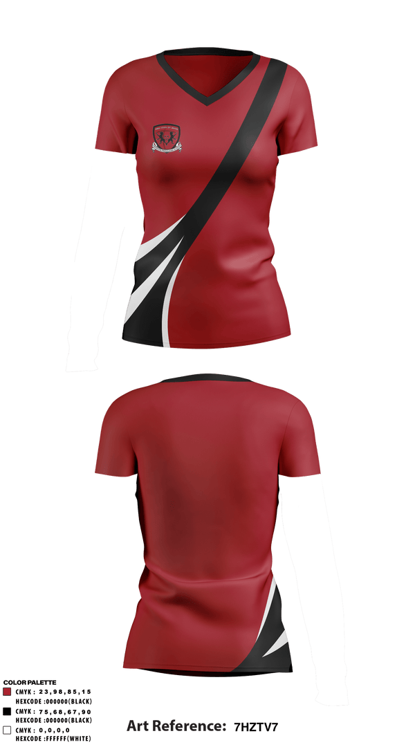 Women's Short Sleeve Vneck Shirt, Crossover Preparatory Academy, Spirit Store, Teamtime, Team time, sublimation, custom sports apparel, team uniforms, spirit wear, spiritwear, sports uniforms, custom shirts, team store, custom team store, fundraiser sports, apparel fundraiser