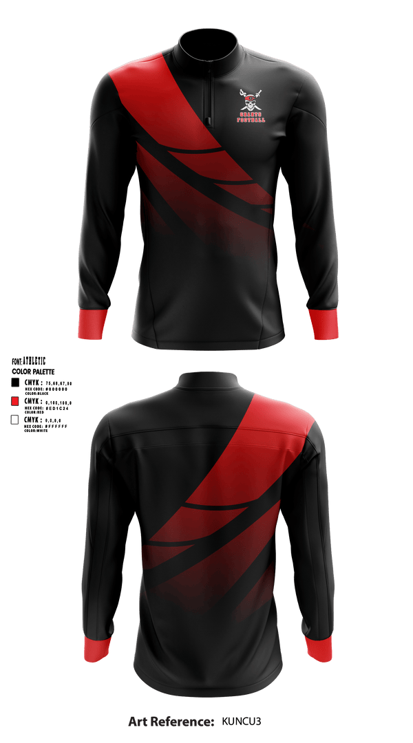 Quarter Zip Jacket, Pirates, Football, Teamtime, Team time, sublimation, custom sports apparel, team uniforms, spirit wear, spiritwear, sports uniforms, custom shirts, team store, custom team store, fundraiser sports, apparel fundraiser