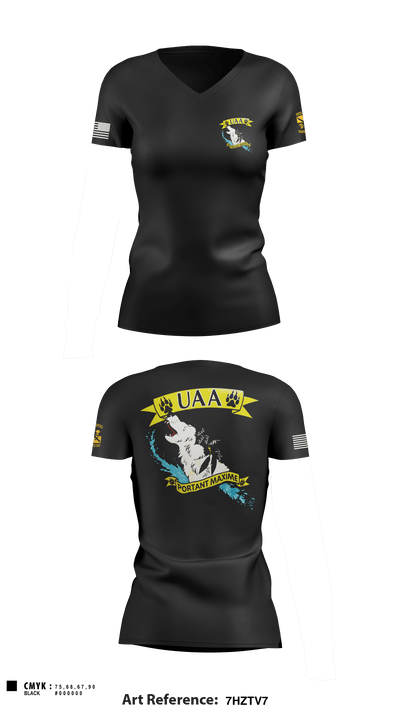 ARMY ROTC 79394191 Women's Short Sleeve V-neck Shirt - 1