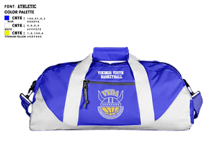 Duffle Bag, Vikings Youth Basketball Association, Men's Basketball, Teamtime, Team time, sublimation, custom sports apparel, team uniforms, spirit wear, spiritwear, sports uniforms, custom shirts, team store, custom team store, fundraiser sports, apparel fundraiser