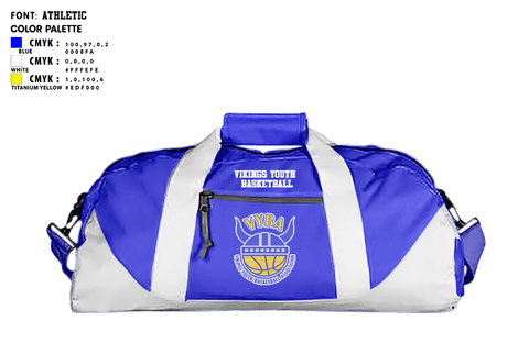 Duffle Bag, Vikings Youth Basketball Association, Men's Basketball, Teamtime, Team time, sublimation, custom sports apparel, team uniforms, spirit wear, spiritwear, sports uniforms, custom shirts, team store, custom team store, fundraiser sports, apparel fundraiser