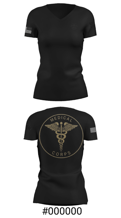 509 medical group 29624901 Women's Short Sleeve V-neck Shirt - 19