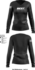 BEST (bail enforcement street team) fugitive apprehension and security 72082923 Women's Long Sleeve V-neck Shirt - 2