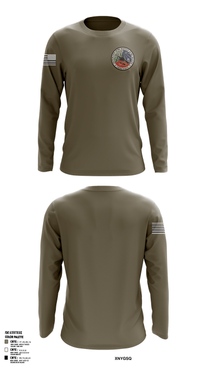 635th AAA AW Battalion HQ Battery 3041583 Long Sleeve Performance Shirt - 1