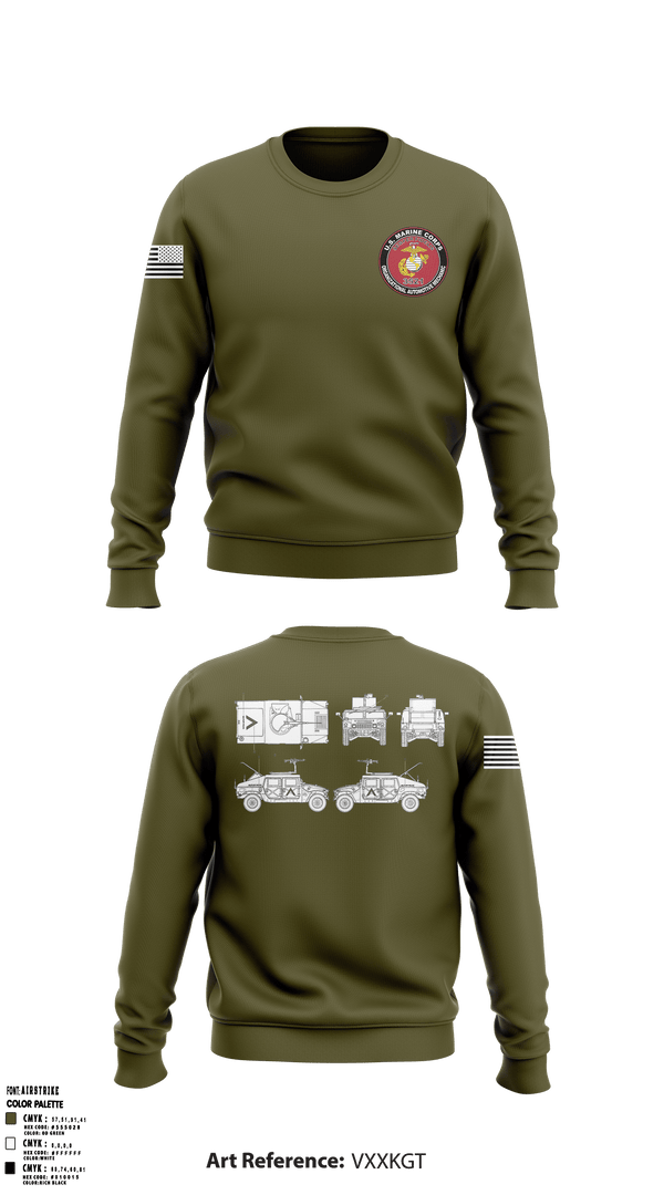 Crew Neck Sweatshirt, , Marines, Teamtime, Team time, sublimation, custom sports apparel, team uniforms, spirit wear, spiritwear, sports uniforms, custom shirts, team store, custom team store, fundraiser sports, apparel fundraiser