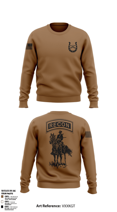1-635th Scout Platoon 89807222 Crew Neck Sweatshirt - 4