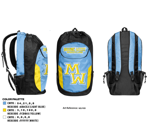 Gear Bag, Maine West High School Wrestling, Wrestling, Teamtime, Team time, sublimation, custom sports apparel, team uniforms, spirit wear, spiritwear, sports uniforms, custom shirts, team store, custom team store, fundraiser sports, apparel fundraiser