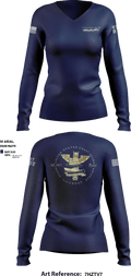 USCG STATION NEAH BAY 8595020 Women's Long Sleeve V-neck Shirt - 2