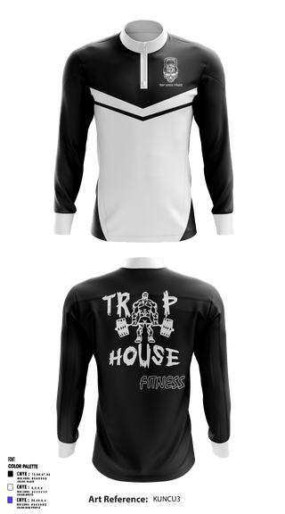 Quarter Zip Jacket, Trap House Fitness, Spirit Store, Teamtime, Team time, sublimation, custom sports apparel, team uniforms, spirit wear, spiritwear, sports uniforms, custom shirts, team store, custom team store, fundraiser sports, apparel fundraiser