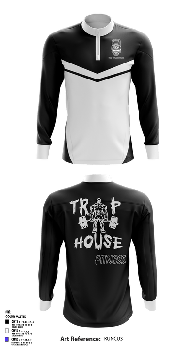 Trap House Fitness 35010693 Quarter Zip Jacket - 2