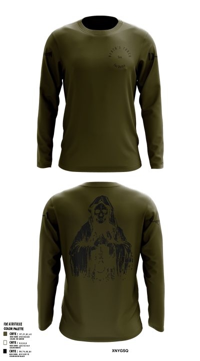 Death's Touch Tex 51753368 Long Sleeve Performance Shirt - 14