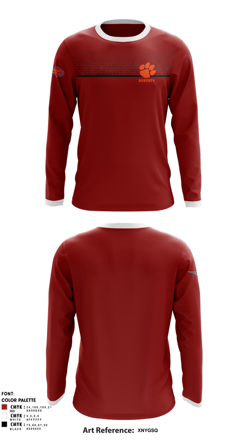 Long Sleeve Performance Shirt, Bobcats, Cross Country, Teamtime, Team time, sublimation, custom sports apparel, team uniforms, spirit wear, spiritwear, sports uniforms, custom shirts, team store, custom team store, fundraiser sports, apparel fundraiser