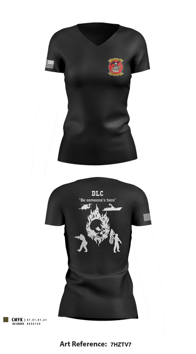 15th MEU 39696644 Women's Short Sleeve V-neck Shirt - 1