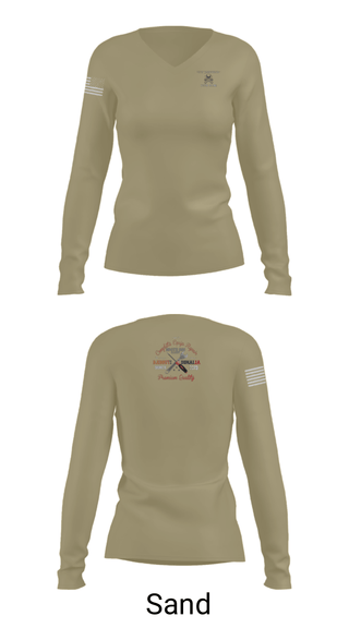 Women's Long Sleeve Vneck Shirt, , Army, Teamtime, Team time, sublimation, custom sports apparel, team uniforms, spirit wear, spiritwear, sports uniforms, custom shirts, team store, custom team store, fundraiser sports, apparel fundraiser