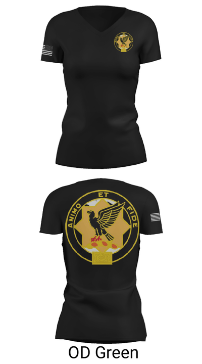 1st Squadron, 1st Cavalry Regiment 7988197 Women's Short Sleeve V-neck Shirt - 22