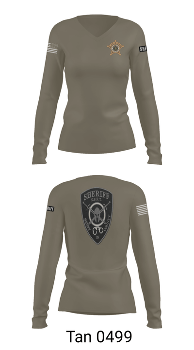 Henry County S.E.R.T. 87395571 Women's Long Sleeve V-neck Shirt - 41