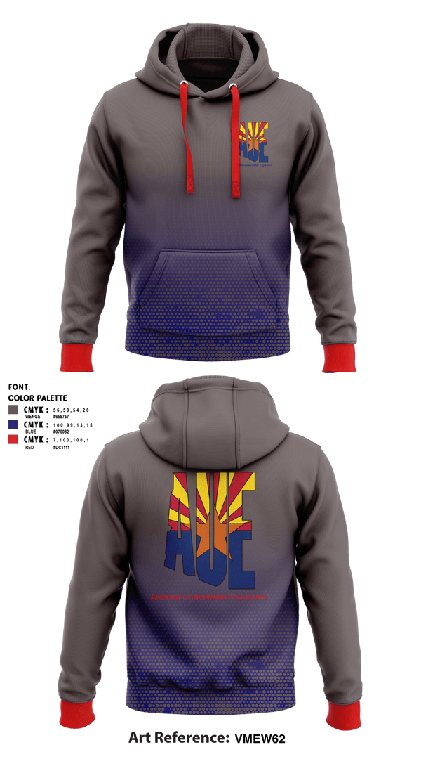 Hoodie, Arizona Underwater Explorers, , Teamtime, Team time, sublimation, custom sports apparel, team uniforms, spirit wear, spiritwear, sports uniforms, custom shirts, team store, custom team store, fundraiser sports, apparel fundraiser