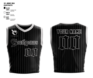 Basketball Uniform, Southpaws, Men's Basketball, Teamtime, Team time, sublimation, custom sports apparel, team uniforms, spirit wear, spiritwear, sports uniforms, custom shirts, team store, custom team store, fundraiser sports, apparel fundraiser