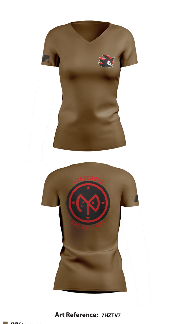 Women's Short Sleeve Vneck Shirt, HHC 27th IBCT, , Teamtime, Team time, sublimation, custom sports apparel, team uniforms, spirit wear, spiritwear, sports uniforms, custom shirts, team store, custom team store, fundraiser sports, apparel fundraiser