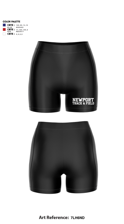 Newport High School Track & Field 49757231 Women's Compression Shorts - 4