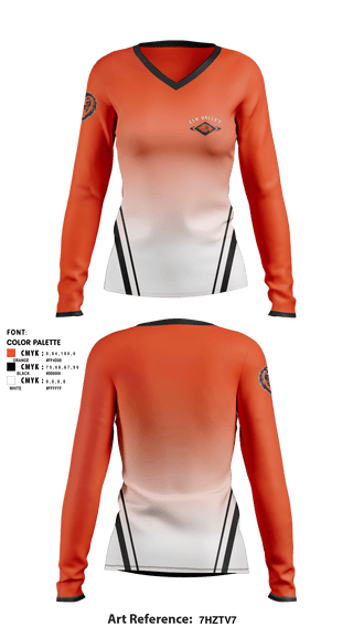 Women's Long Sleeve Vneck Shirt, Elk Valley Senior High School, Spirit Store, Teamtime, Team time, sublimation, custom sports apparel, team uniforms, spirit wear, spiritwear, sports uniforms, custom shirts, team store, custom team store, fundraiser sports, apparel fundraiser