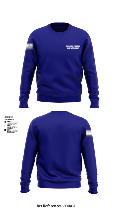 Clayton Police Department 94979488 Crew Neck Sweatshirt - 1
