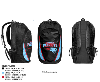 Gear Bag, Midfield Patriots, Baseball, Teamtime, Team time, sublimation, custom sports apparel, team uniforms, spirit wear, spiritwear, sports uniforms, custom shirts, team store, custom team store, fundraiser sports, apparel fundraiser