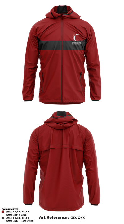 Walnut Grove Christian School 44391212 Windbreaker - 3