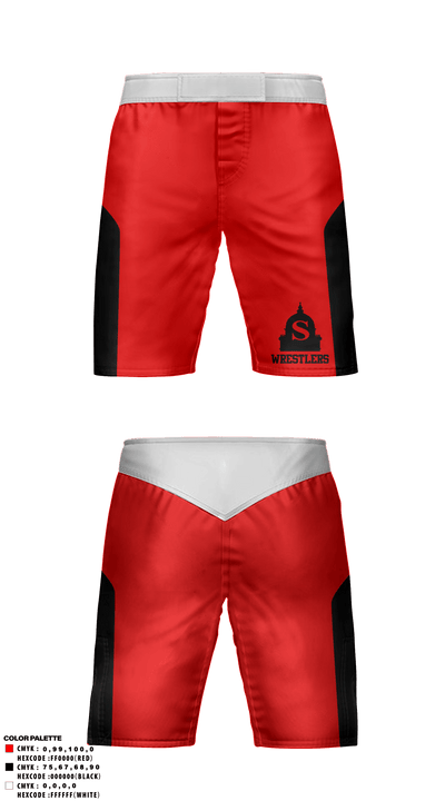 Springfield High School Wrestling 22768599 Fight Shorts - 1