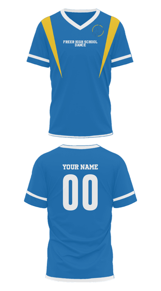 Mens Soccer Jersey, Freer High School Dance, Spirit Store, Teamtime, Team time, sublimation, custom sports apparel, team uniforms, spirit wear, spiritwear, sports uniforms, custom shirts, team store, custom team store, fundraiser sports, apparel fundraiser