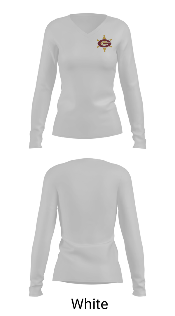 Women's Long Sleeve Vneck Shirt, Graham High School Band, Spirit Store, Teamtime, Team time, sublimation, custom sports apparel, team uniforms, spirit wear, spiritwear, sports uniforms, custom shirts, team store, custom team store, fundraiser sports, apparel fundraiser