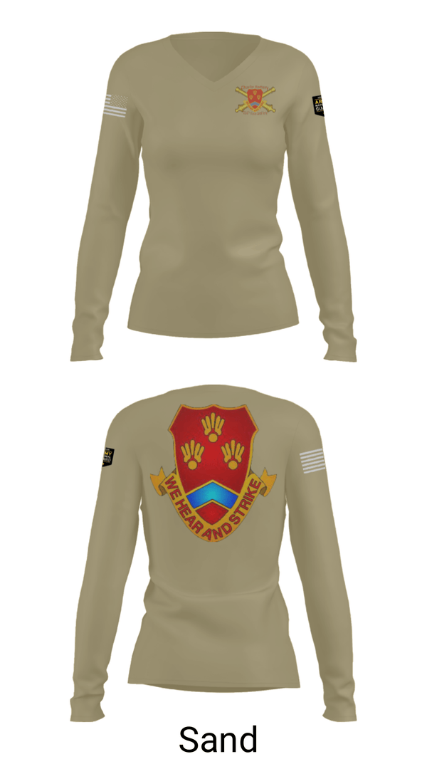 Women's Long Sleeve Vneck Shirt, , National Guard, Teamtime, Team time, sublimation, custom sports apparel, team uniforms, spirit wear, spiritwear, sports uniforms, custom shirts, team store, custom team store, fundraiser sports, apparel fundraiser