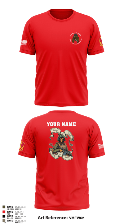 Bravo Battery, 4th Battalion, 3rd Air Defense Artillery Regiment 1115971 Short Sleeve Performance Shirt - 7