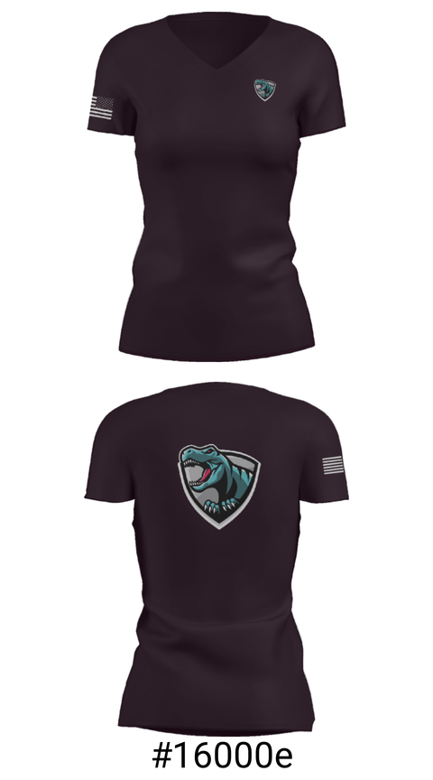 Women's Short Sleeve Vneck Shirt, Rex95 Dino’s, Bowling, Teamtime, Team time, sublimation, custom sports apparel, team uniforms, spirit wear, spiritwear, sports uniforms, custom shirts, team store, custom team store, fundraiser sports, apparel fundraiser
