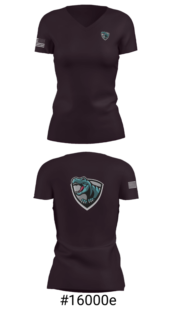 Women's Short Sleeve Vneck Shirt, Rex95 Dino’s, Bowling, Teamtime, Team time, sublimation, custom sports apparel, team uniforms, spirit wear, spiritwear, sports uniforms, custom shirts, team store, custom team store, fundraiser sports, apparel fundraiser