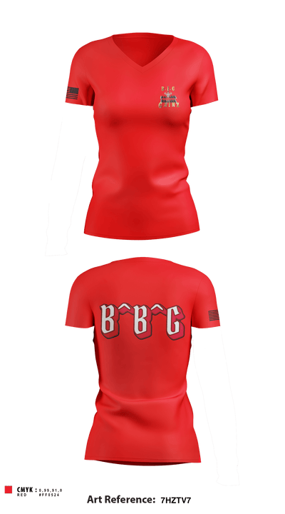 Big Body Gainz 78647910 Women's Short Sleeve V-neck Shirt - 1