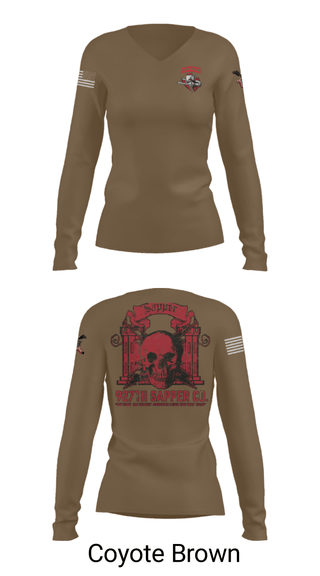 Women's Long Sleeve Vneck Shirt, , National Guard, Teamtime, Team time, sublimation, custom sports apparel, team uniforms, spirit wear, spiritwear, sports uniforms, custom shirts, team store, custom team store, fundraiser sports, apparel fundraiser