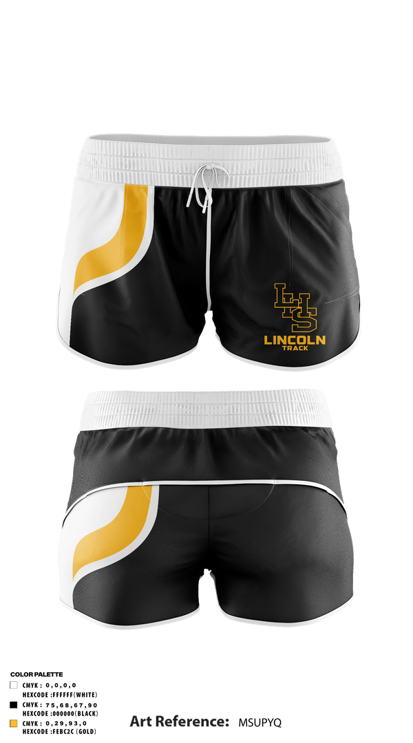 Track Shorts, Lincoln High School Track, Track & Field, Teamtime, Team time, sublimation, custom sports apparel, team uniforms, spirit wear, spiritwear, sports uniforms, custom shirts, team store, custom team store, fundraiser sports, apparel fundraiser