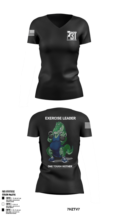 P3T 45454486 Women's Short Sleeve V-neck Shirt - 2
