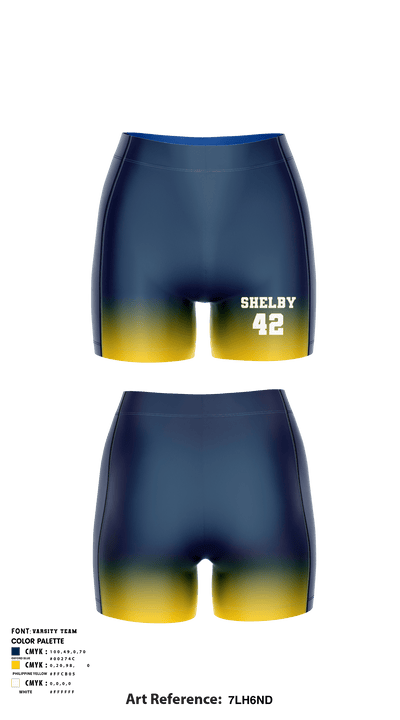Shelby Wildcats 42080278 Women's Compression Shorts - 1