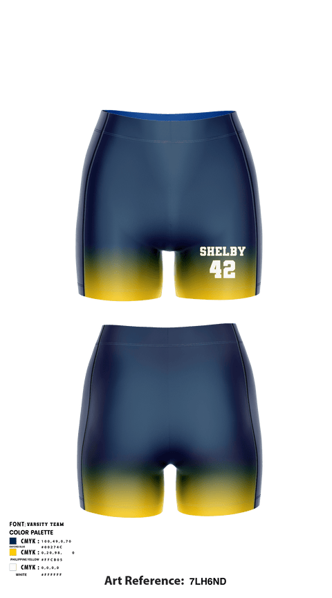 Women's Compression Shorts, Shelby Wildcats, Women's Volleyball, Teamtime, Team time, sublimation, custom sports apparel, team uniforms, spirit wear, spiritwear, sports uniforms, custom shirts, team store, custom team store, fundraiser sports, apparel fundraiser