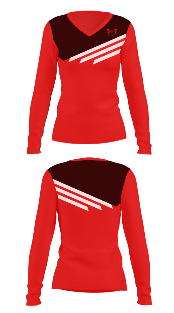 Women's Long Sleeve Vneck Shirt, Hibriten High School Wrestling, Wrestling, Teamtime, Team time, sublimation, custom sports apparel, team uniforms, spirit wear, spiritwear, sports uniforms, custom shirts, team store, custom team store, fundraiser sports, apparel fundraiser