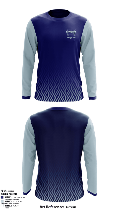 Dorman High School Golf 69976205 Long Sleeve Performance Shirt - 1