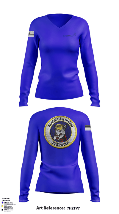 Wolfpack 59728461 Women's Long Sleeve V-neck Shirt - 1