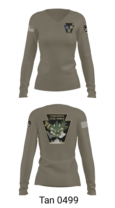 Narcotics 93431812 Women's Long Sleeve V-neck Shirt - 40
